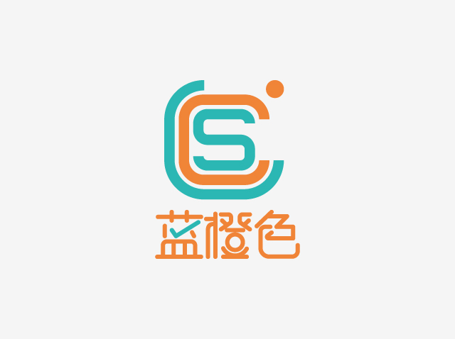 深圳市蓝橙色标志设计