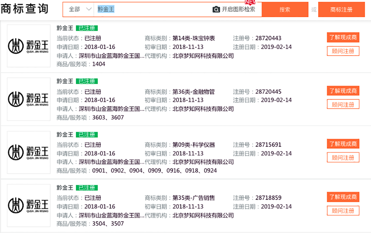 深圳金融logo设计作品案例欣赏-黔金王品牌策划